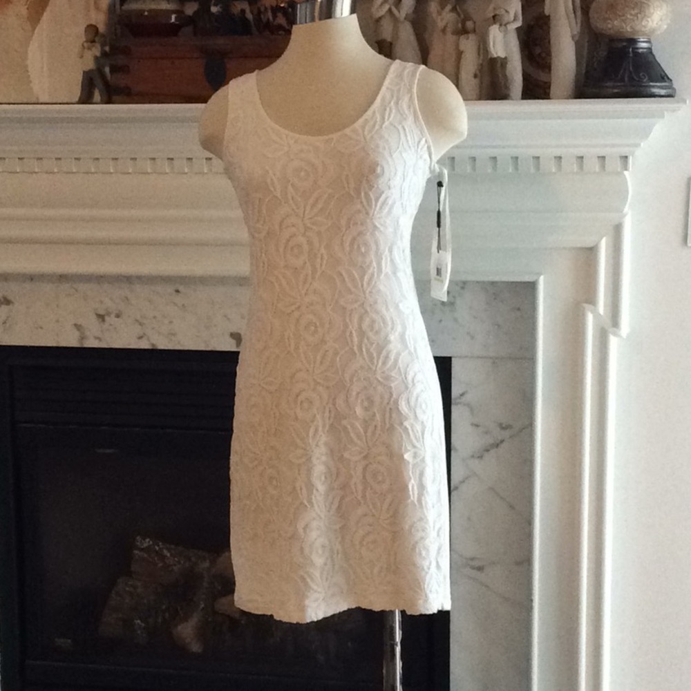 NWT CALVIN‎ KLEIN lace stretch sheath dress party 4